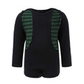 Black Onesie with Green Elements
