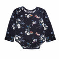Floral Black Baby Onesie